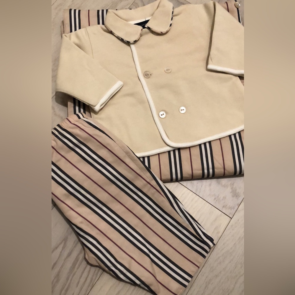 Vintage Baby Burberry 3Piece Set 3M